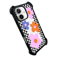 케이스티파이 CheckeRed Floral Frame 바운스 맥세이프 휴대폰 케이스