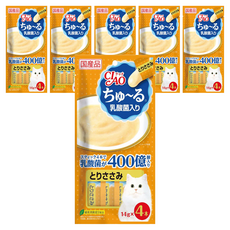 챠오츄르 고양이 짜먹는 간식, 혼합맛(닭가슴살/유산균), 14g, 6개