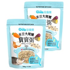 Chila 兒食樂 寶寶粥 米豆大尾鱸口味 嚴選台灣食材 無添加人工香料、色素 含紅藜麥, 2包, 150g
