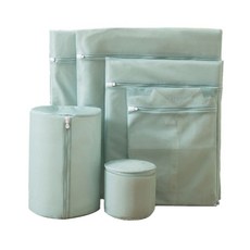 Narwell 粉彩安心網眼洗衣袋6件組, 綠色, 1套