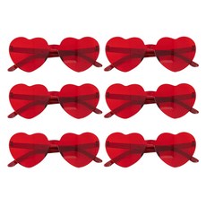joyparty 自拍派對眼鏡, 愛心紅, 6個