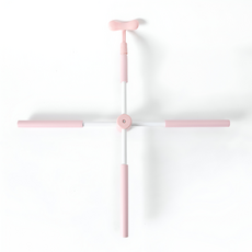 Khohimo 居家訓練皮拉提斯瑜珈十字360度旋轉式高度可調伸展棒 4W367, 淺粉紅色, 1個