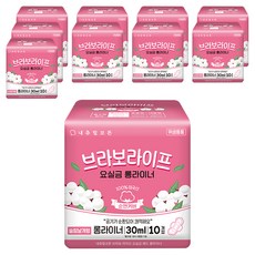Natural Cotton 男女通用 Bravo Life 尿失禁護墊, 加長護墊, 10入, 10個