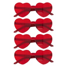 joyparty 自拍派對眼鏡, 愛心紅, 4個
