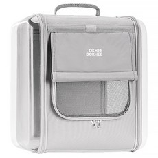 OKHEE DOKHEE 寵物方形後背包, 灰色