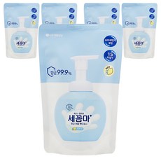 온더바디 세꼼마 항균 버블 핸드워시 레몬향 리필, 200ml, 5개