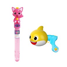 HARAROI 鯊魚寶寶造型水槍+泡泡棒, 隨機發貨（泡泡棒）