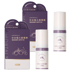 AMORTALS 爾木萄 巨無霸輕薄保濕護唇棒 潤澤雙唇, 葡萄味, 9g, 2支