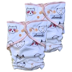 sloomb OBF 有機竹棉夜用布尿布，柔軟親膚，外形美觀，尺碼XS-XL, 聰明狐狸, 2件