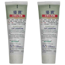 優寶 三效化毛膏，卵磷脂+鱈魚肝油+維生素E, 100g, 2條