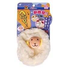 犬用嘎吱聲響玩具, 綿羊 白色, 1個