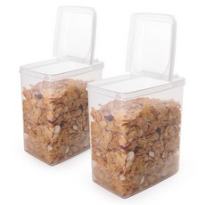 나카야 스탠딩 캐니스터 밀폐용기, 2개, 1.7L