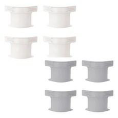 Tipping House 床單床墊隱藏式固定夾 2款 x 4入組, 1套, 白色, 灰色