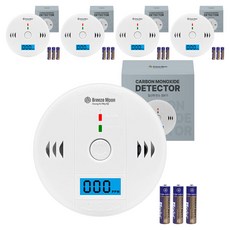 Breeze Moon 一氧化碳警報器 + 電池組, 白色, 5套