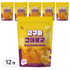 초심 강아지 그대로군 건조간식 넙적, 12개, 고구마, 250g