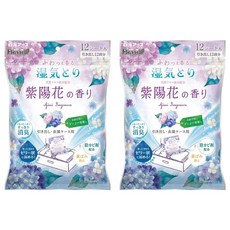 Hakugen Earth 白元 抽屜用除濕片 紫陽花香 12片, 312g, 2袋