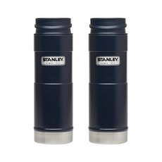스탠리 클래식 원핸드 진공 머그 0.47L, 네이비, 2개