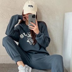 I'M MONG 女款 Migri 束口運動大學T套裝