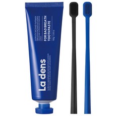 라덴스 베럴 칫솔 블랙 + 블루 + 포 배드 브레스 치약 구강 세트, 1세트