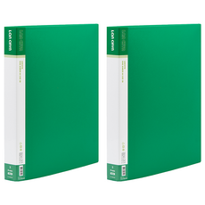 Lan CHYn 連勤牌文具 PP三孔1吋D型夾, 綠色, 2個