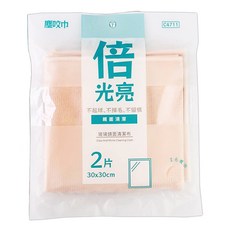金獎塵咬巾 倍光亮玻璃鏡面清潔布 (2片裝), 1包, C4711 顏色隨機