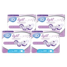 iD 여성용 라이트 기저귀 패드형, 특대형, 10매입, 4세트
