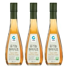 청정원 유기농 현미식초, 350ml, 3개