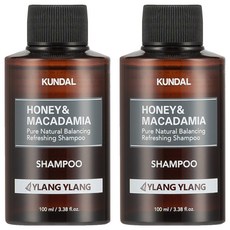 KUNDAL 昆黛爾 蜂蜜&夏威夷果洗髮精 依蘭香, 100ml, 2個