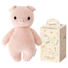 cuddle and kind 嬰兒安撫玩偶 +禮盒組, 1個, 小豬