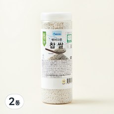 유기농 씻어나온 찹쌀, 800g, 2통