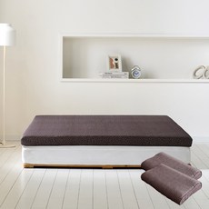 내추럴슬립 라텍스 매트리스 베개세트 5cm, 마크브라운