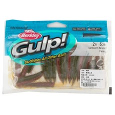 Berkley 貝克力 沙蟲 臭蟲 沙蠶萃取 Gulp! Sandworm 加味 軟蟲 仿真 假餌 路亞 釣魚 GSSW2-C 2吋, Camouflage, 1包