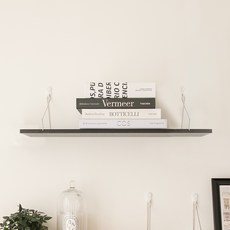 efactory Judy N 室內設計木質壁掛層架, 黑色, 1層