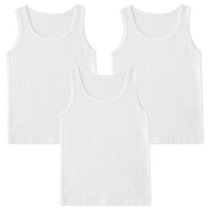 LollyTree 男童款棉質素色運動背心3件組