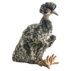 HANSA TOY 鴯鶓手偶 - 絨毛填充玩具，五歲以上適用, 1種, 1個