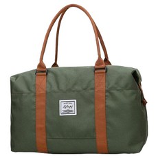 樂居家 素色基本款旅行袋, 防潑水牛津布，超大容量, 軍綠