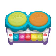 playgro 培高 二合一聲光小鋼琴套裝 適用年齡1-3歲, 1盒, 19.5 x 24 x 9cm