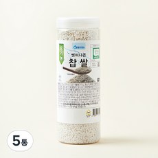 유기농 씻어나온 찹쌀, 800g, 5통