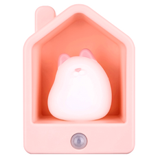 半島良品 窩窩居貓咪兔兔小夜燈 USB供電, 貓咪 + 粉色
