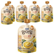 맘마밀 안심 이유식 퓨레 6개월부터, 100g, 6개, 바나나와 단호박