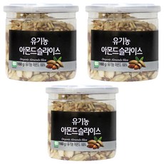 [오가닉스토리] 오가닉스토리 유기농 슬라이스 아몬드, 160g, 3개