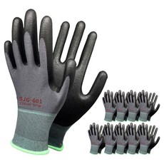 SJG Clover Grip NBR 塗層手套, 混合顏色, 10套