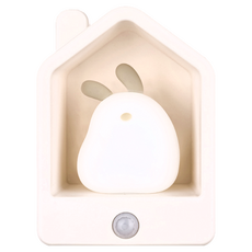 半島良品 窩窩居貓咪兔兔小夜燈 USB供電, 兔兔 米色
