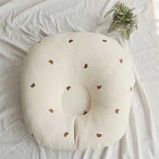 ROTOTO bebe 泰迪熊絎縫可拆洗防溢吐奶哺乳枕, 混色