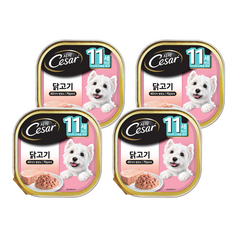 시저 시니어 강아지 주식캔, 닭, 100g, 4개