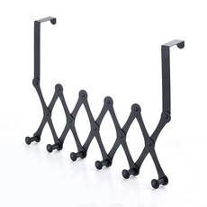 Nowfeel 可調節尺寸門後掛架 門後掛勾, 黑色, 1個