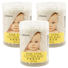 Simba 小獅王辛巴 粗軸棉花棒, 150支, 3罐