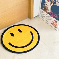 아보드 스마일 원형 러그