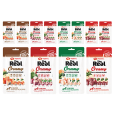 하림더리얼 크리미 강아지 간식 50g x 4종 세트, 닭가슴살맛, 소고기앤닭가슴살맛, 연어앤닭가슴살맛, 오리앤닭가슴살맛, 3세트