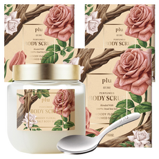 plu 香氛海鹽身體磨砂膏 木質花語, 3個, 500g